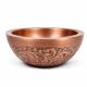 Small Antique Copper Basin With Detailed Embossed Design